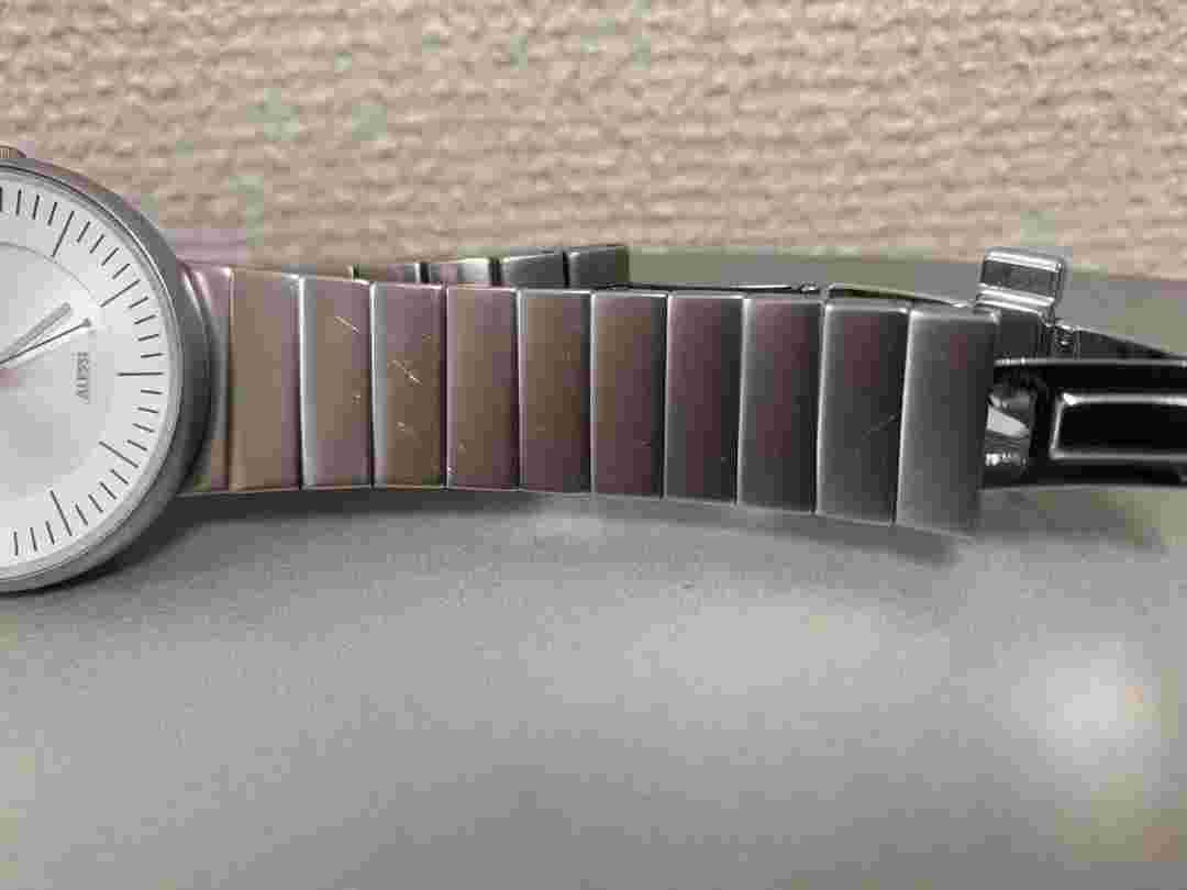 ALESSI LUNA AL8000 ALESSANDRO MENDI ANALOG WATCH MEN SILVER STAINLESS STEEL USED