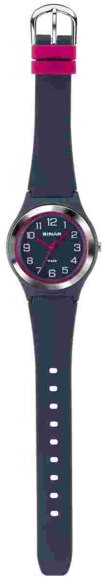 SINAR Youth Watch Wrist Analog Quartz Girls Silicone Band XB-48-2 Blue Pink