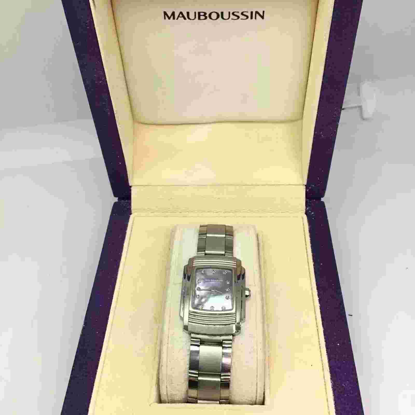 Mauboussin Fouga Diamond accented MOP Dial Ladies watch with Box