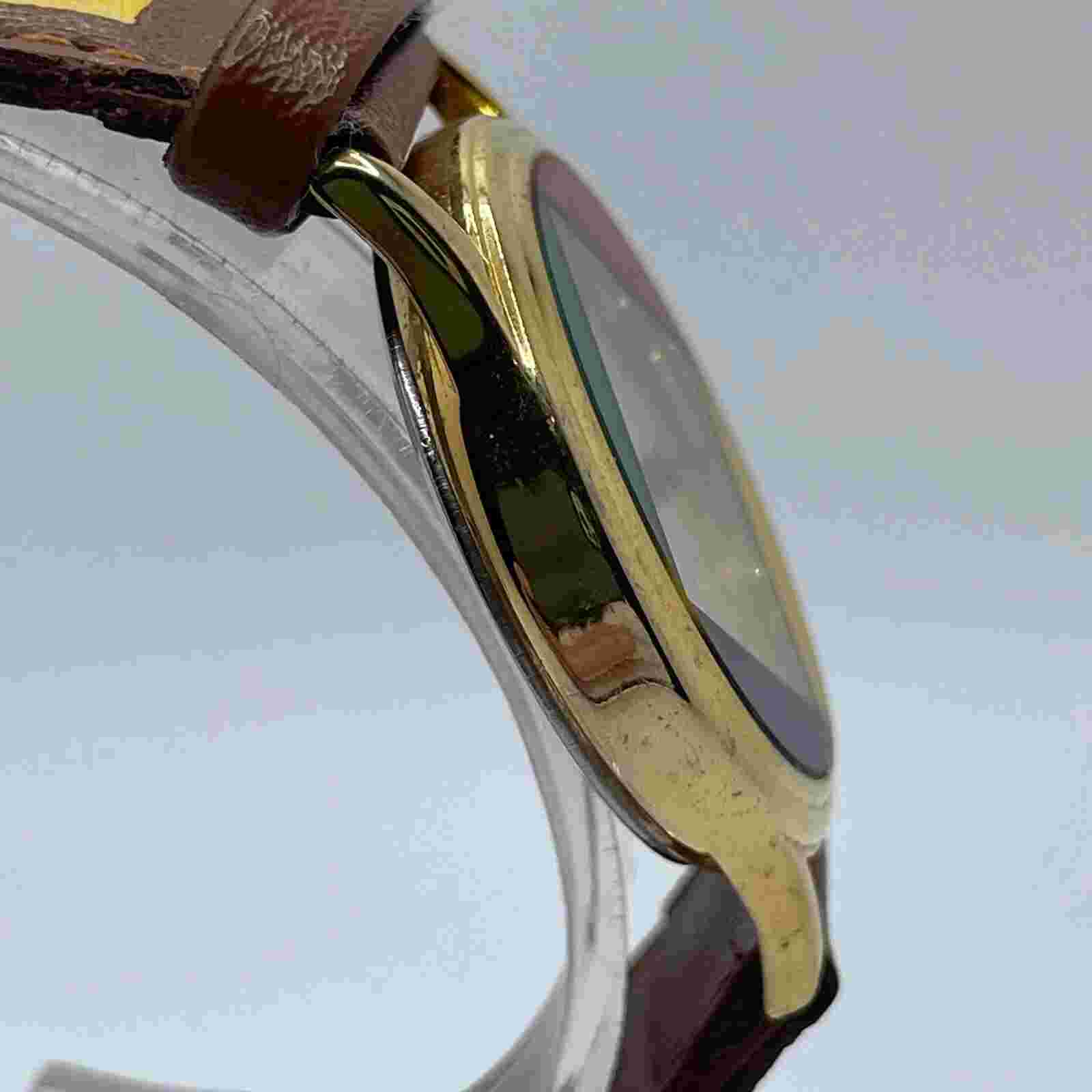 Newport Watch Womens 32mm Case Brown Multi Color Band Quartz Analog