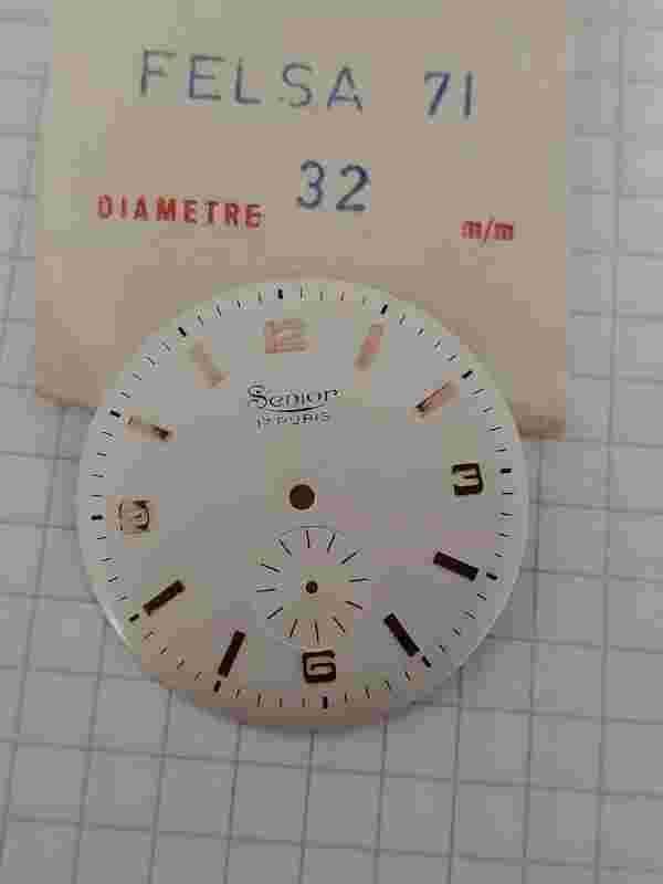 New Vintage Watch Spare Felsa 71 Hand Wound Movement Dial