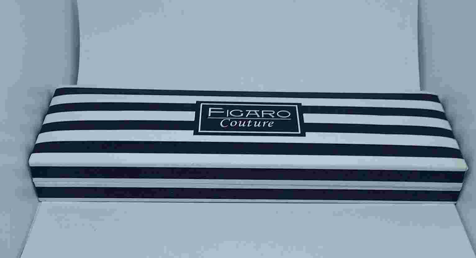 Figaro Couture Charm Bracelet Band Watch W Case NIB Black White Nice