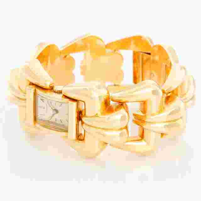 Vintage 1950's Bucherer 18K Yellow Gold Ladies Wristwatch item# 95845