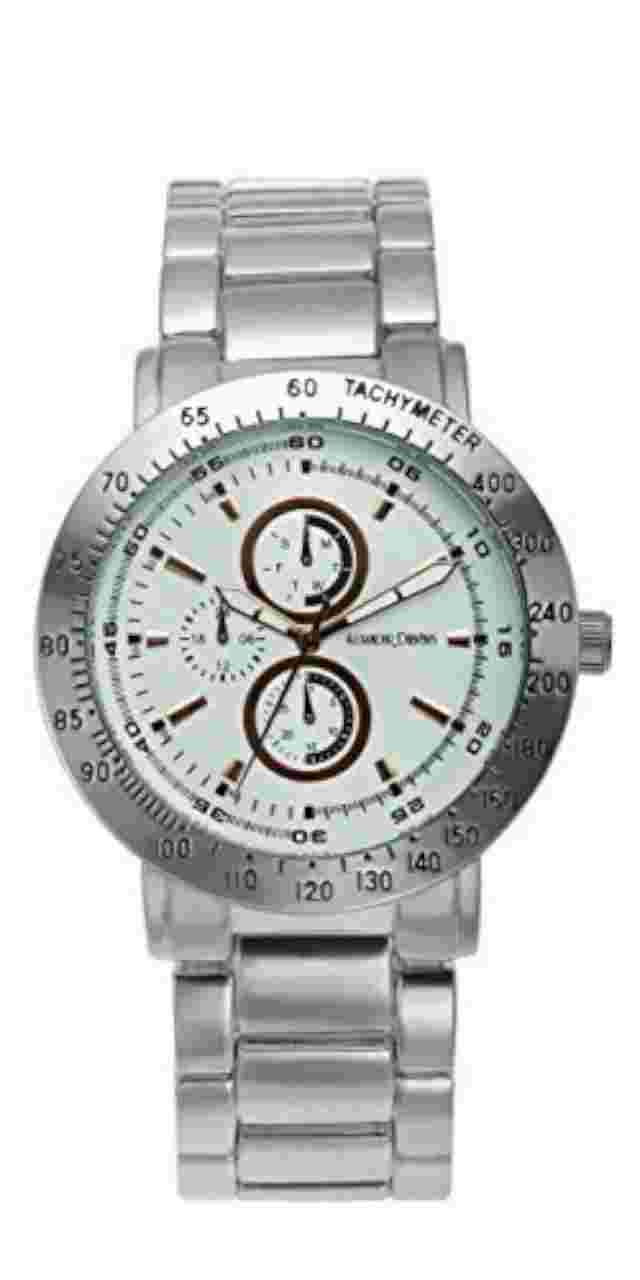 NEW Alexander Dubois J28 Men's Multi-Function Drome Collection Silver Watch 30M