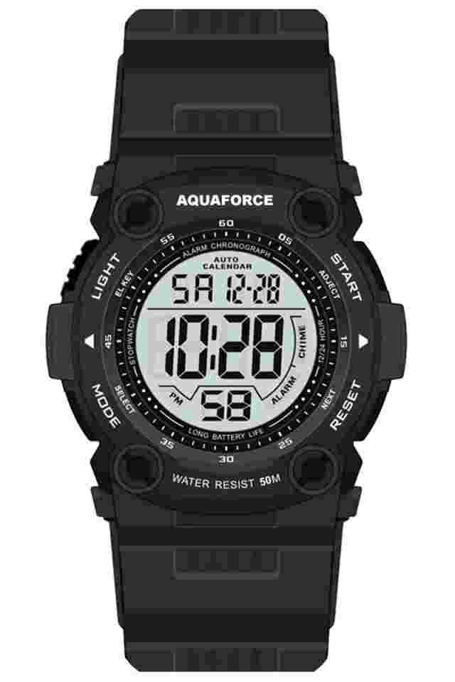 AQUAFORCE Multi Function Digital Watch with Flashlight 50M Water Resistant