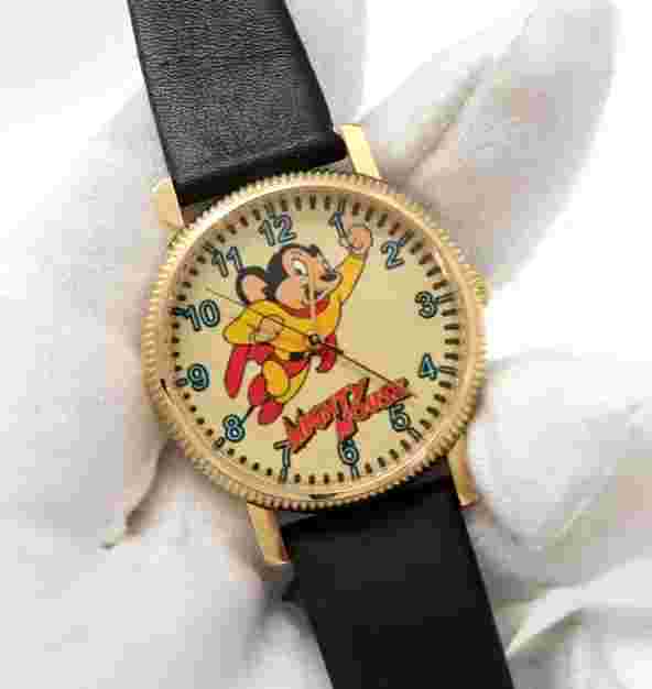 MIGHTY MOUSE Quartz "Save The Day" 33mm Unisex RARE CHARACTER WATCH M-43