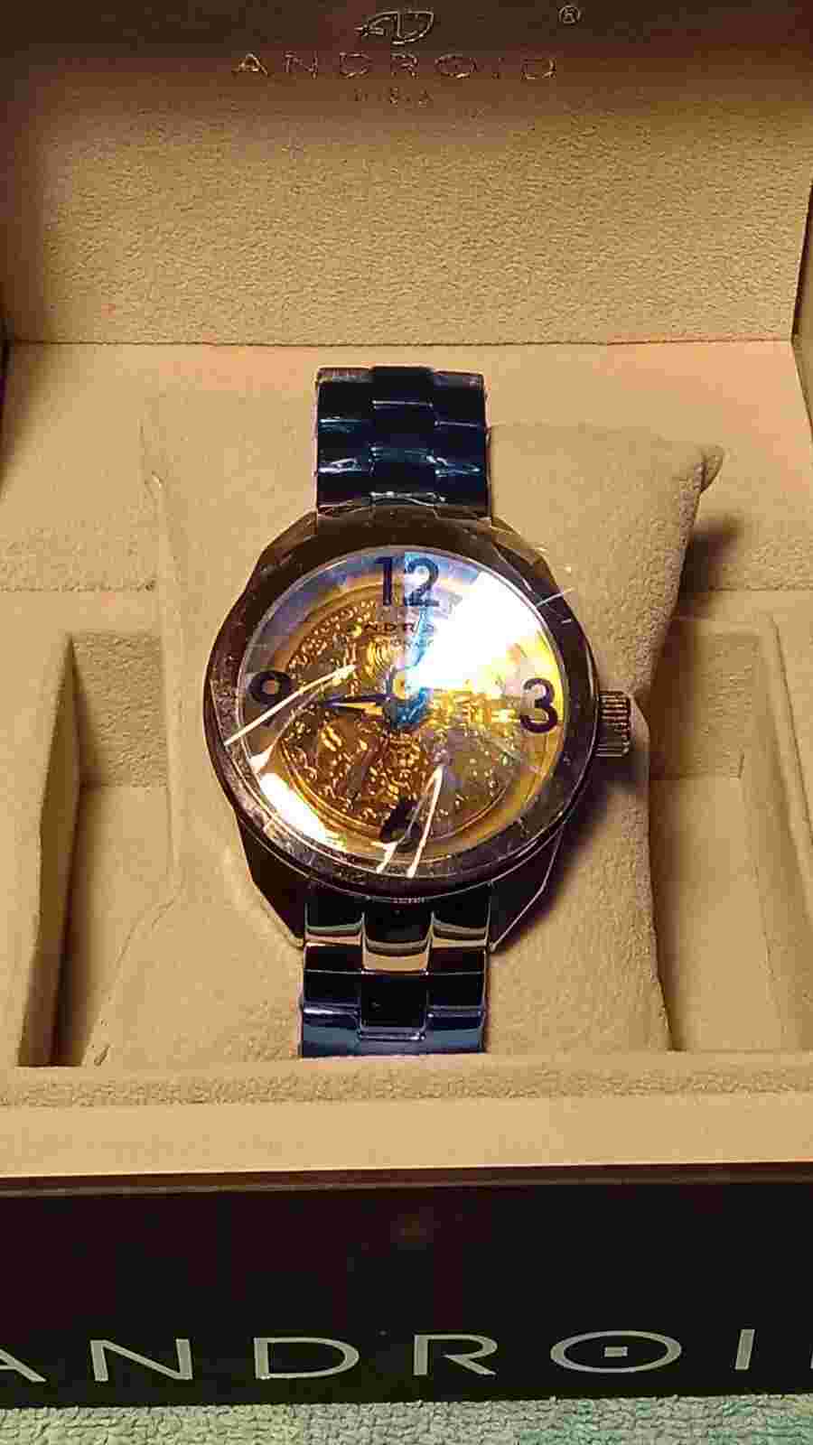 Android Aragon Prism Automatic Model AD491 SS case band 20 Jewels