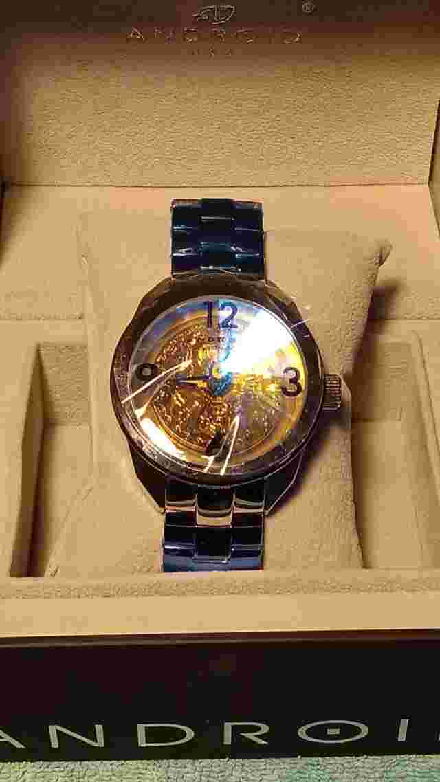 Android Aragon Prism Automatic Model AD491 SS case band 20 Jewels