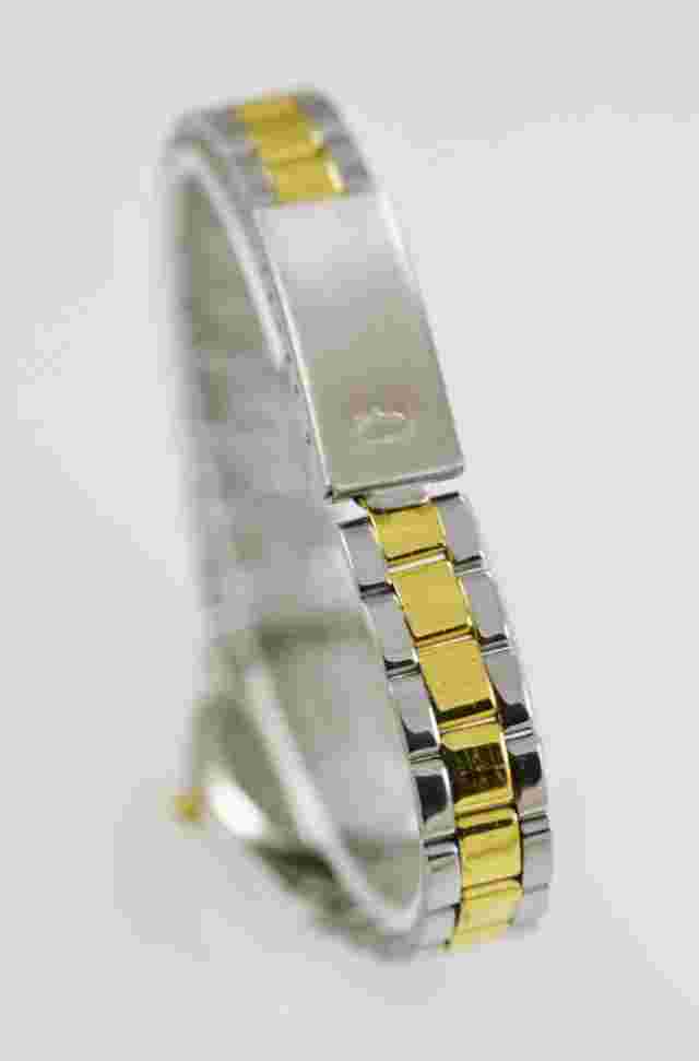 Charles Delon Watch Womens Gold Silver Stainless Water Resis Blue Battery Quartz