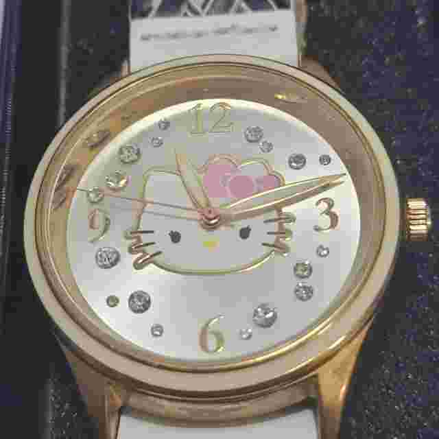 Hello Kitty Wristwatch Sanrio Black & White Strap