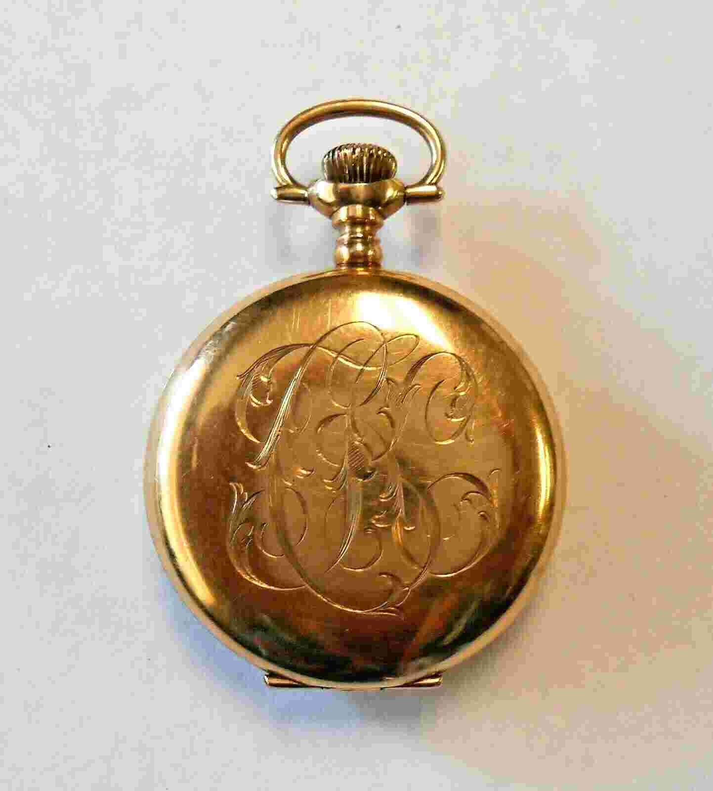 Rare 14K Yellow Gold Antique Henry Birks & Son Pendant Pocket Watch O Size 15 J