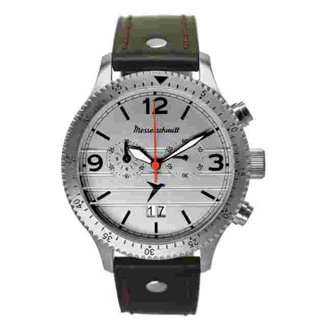 Messerschmitt Men's Watch M-20-2 Chronograph Leather Strap Pilot Watch BFW-M20