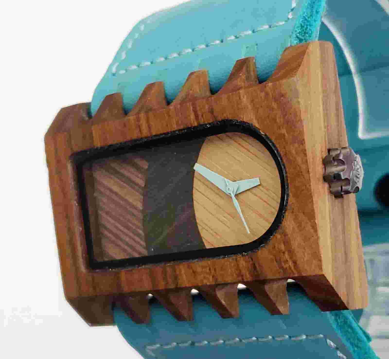 Unisex OVERSIZED WOODEN Watch MISTURA "Ferro" 094058