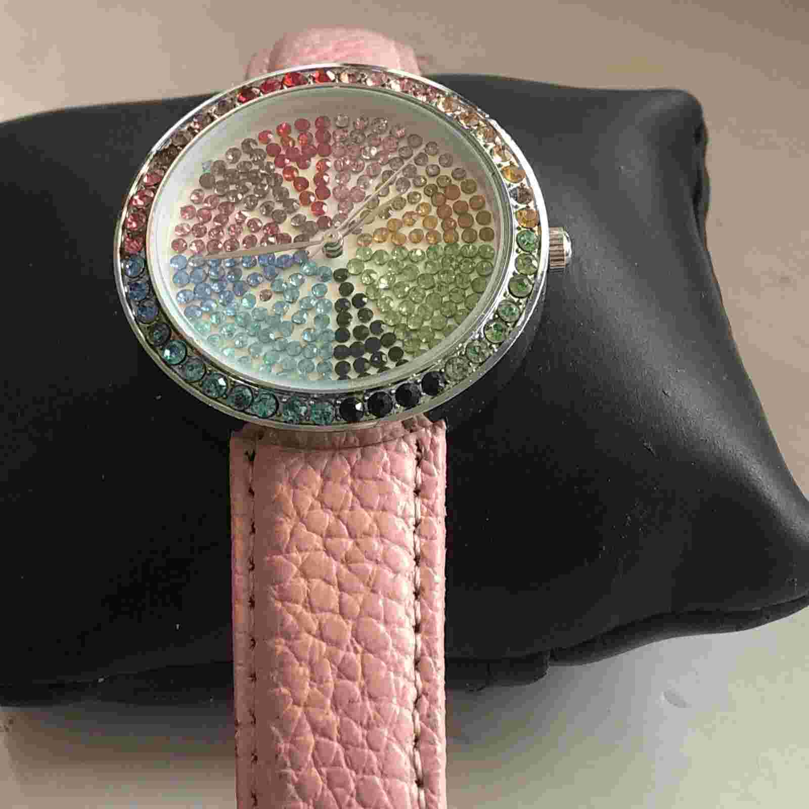 Rainbow Bezel And Face Watch NEW BATTERY