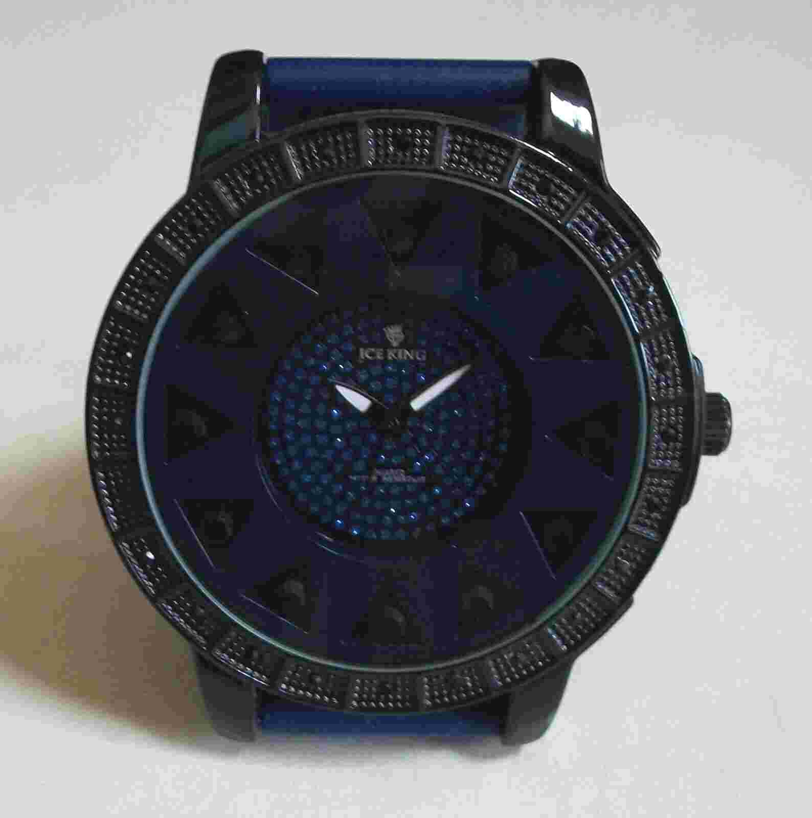 Men's Fashion Black & Blue Silicon Band Fashion Dressy  Watch