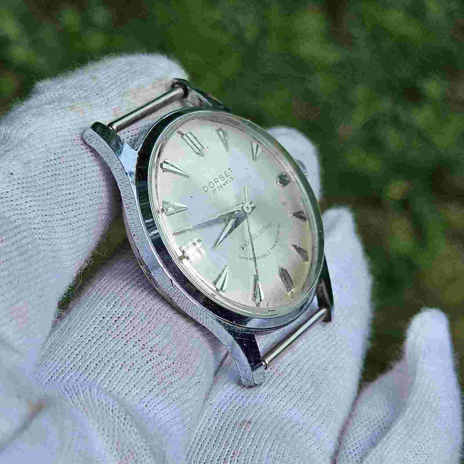 Vintage Dorset Wristwatch 17 Jewel Men's Mechanical Wind Up Working Cal 29 UT