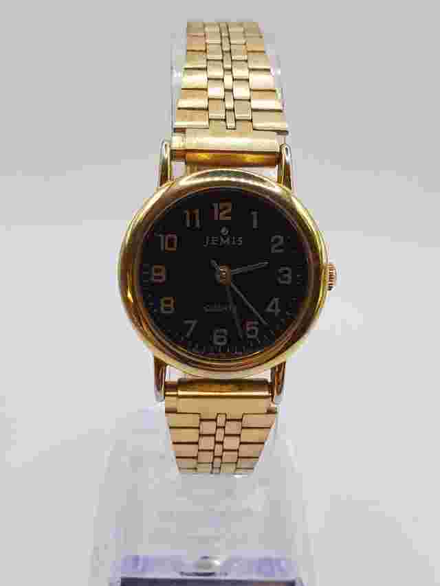Jemis Ladies Quartz Watch 26mm Round Gold Tone Metal Band