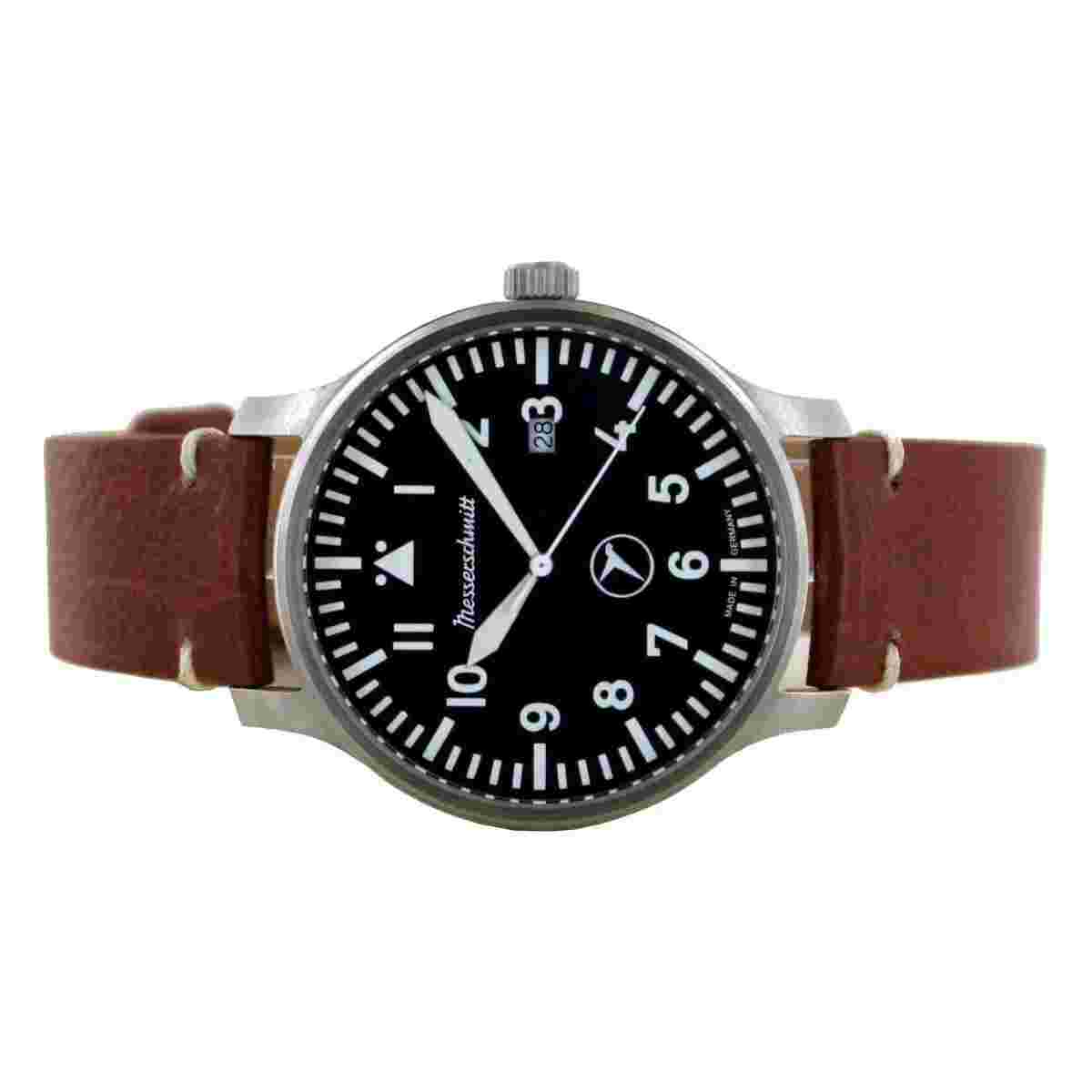 Aristo Men's Messerschmitt Watch Pilot Watch ME-6332BLVIN Leather