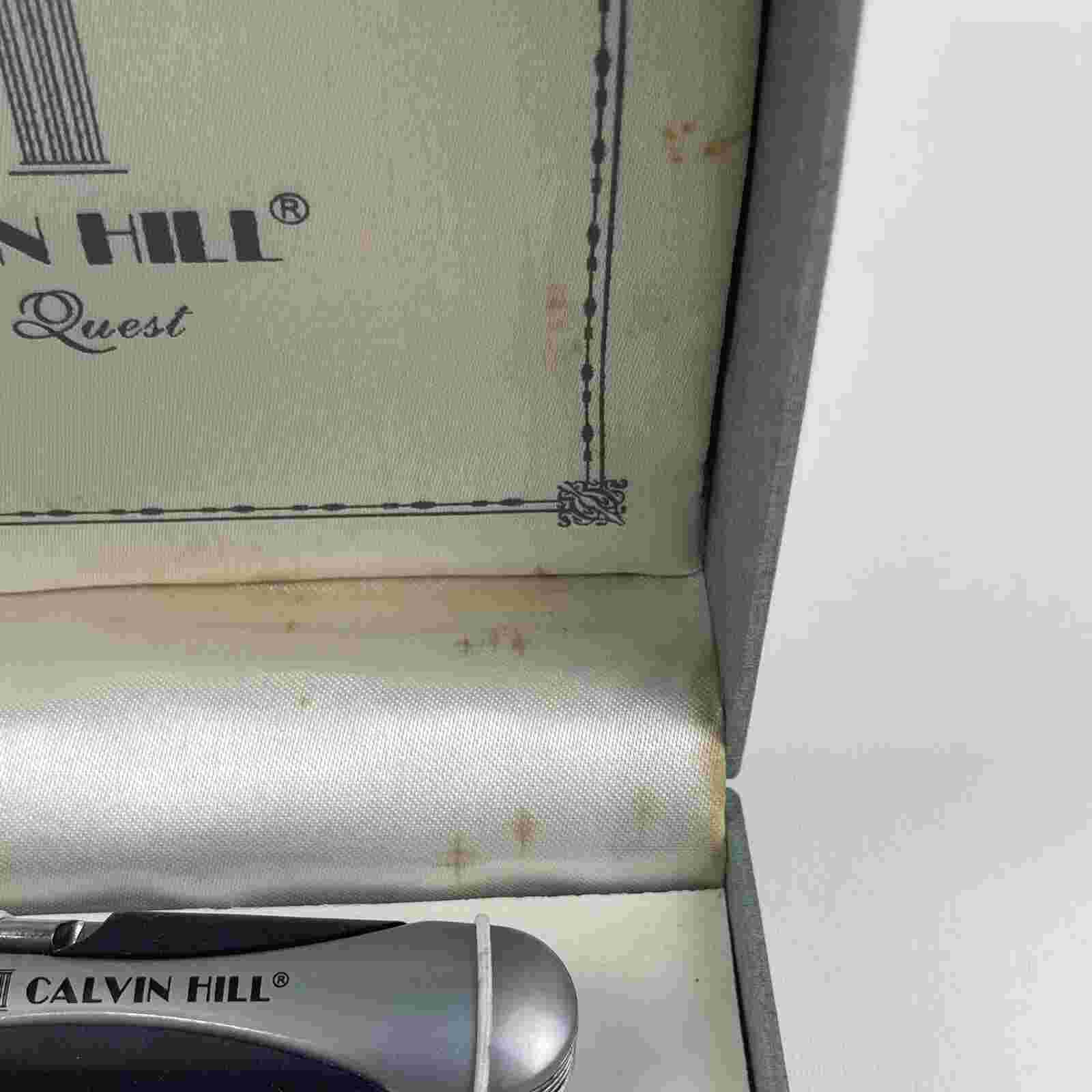 Calvin Hill Boxed Gift Set Watch Multi Took Pen And Key Chain Box Cond Fair