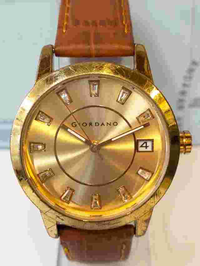 GIORDANO QUARTZ ROSE GOLD DIAL A2026 WOMEN'S FULL WORKING VINTAGE WATCH
