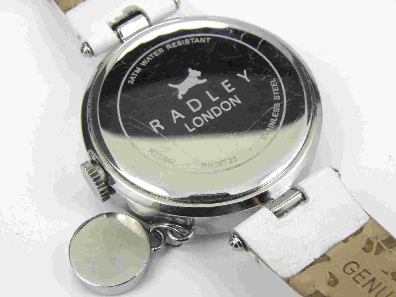 Radley Ladies White Strap Watch RY2047 with Dog Charm