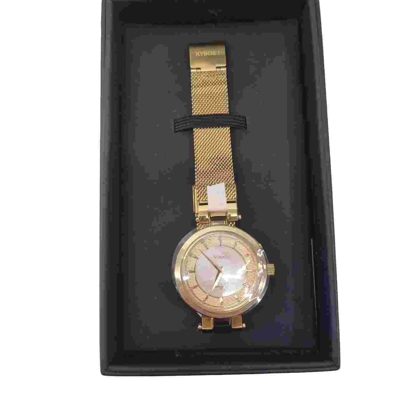 KYBOE! Lago Gold Diamante Studded LED Watch Gold Strap Gift Boxed - New