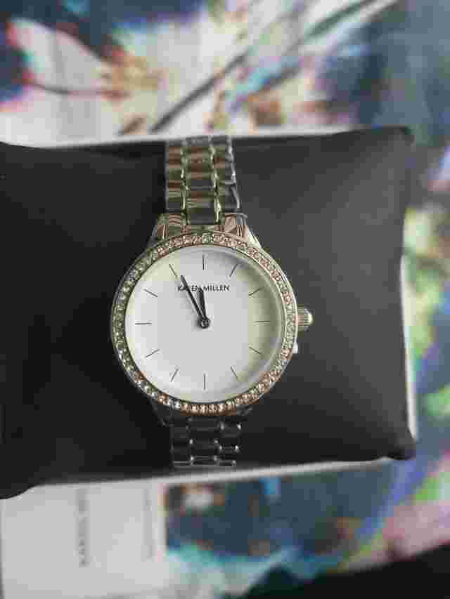 Lovely Karen Millen Watch with crystal decoration - brand new with tags