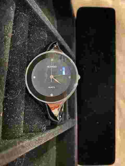Kimio Silvertone Bangle Watch
