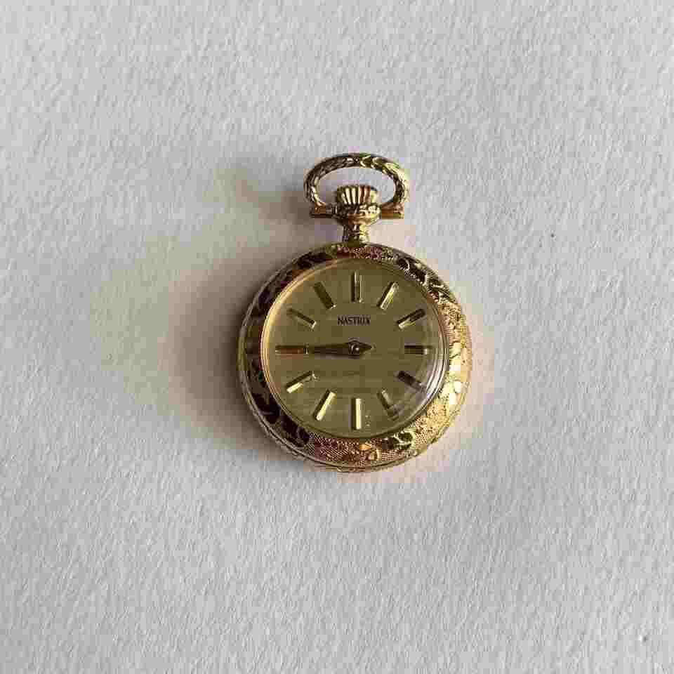 Vintage Nastrix Goldtone pocket watch