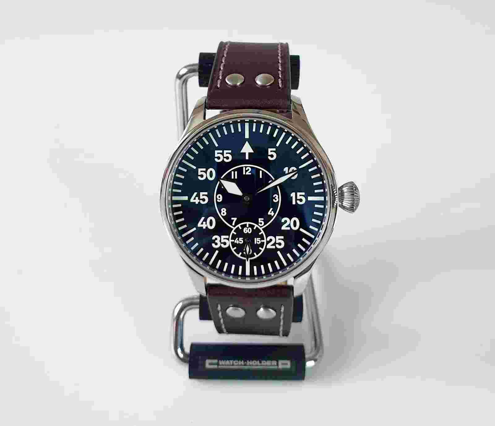 WW2 Flieger Type B Dial Black Swiss ETA Unitas 6498 Homage Mens Watch Serviced