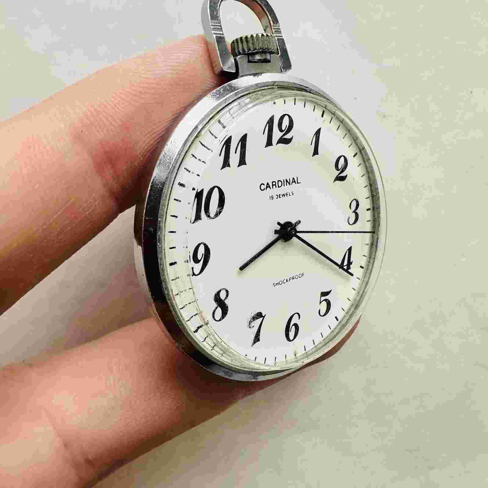 RARE Pocket Watch CARDINAL Raketa Ship 2609.HA Slim SU USSR Soviet Vintage Old