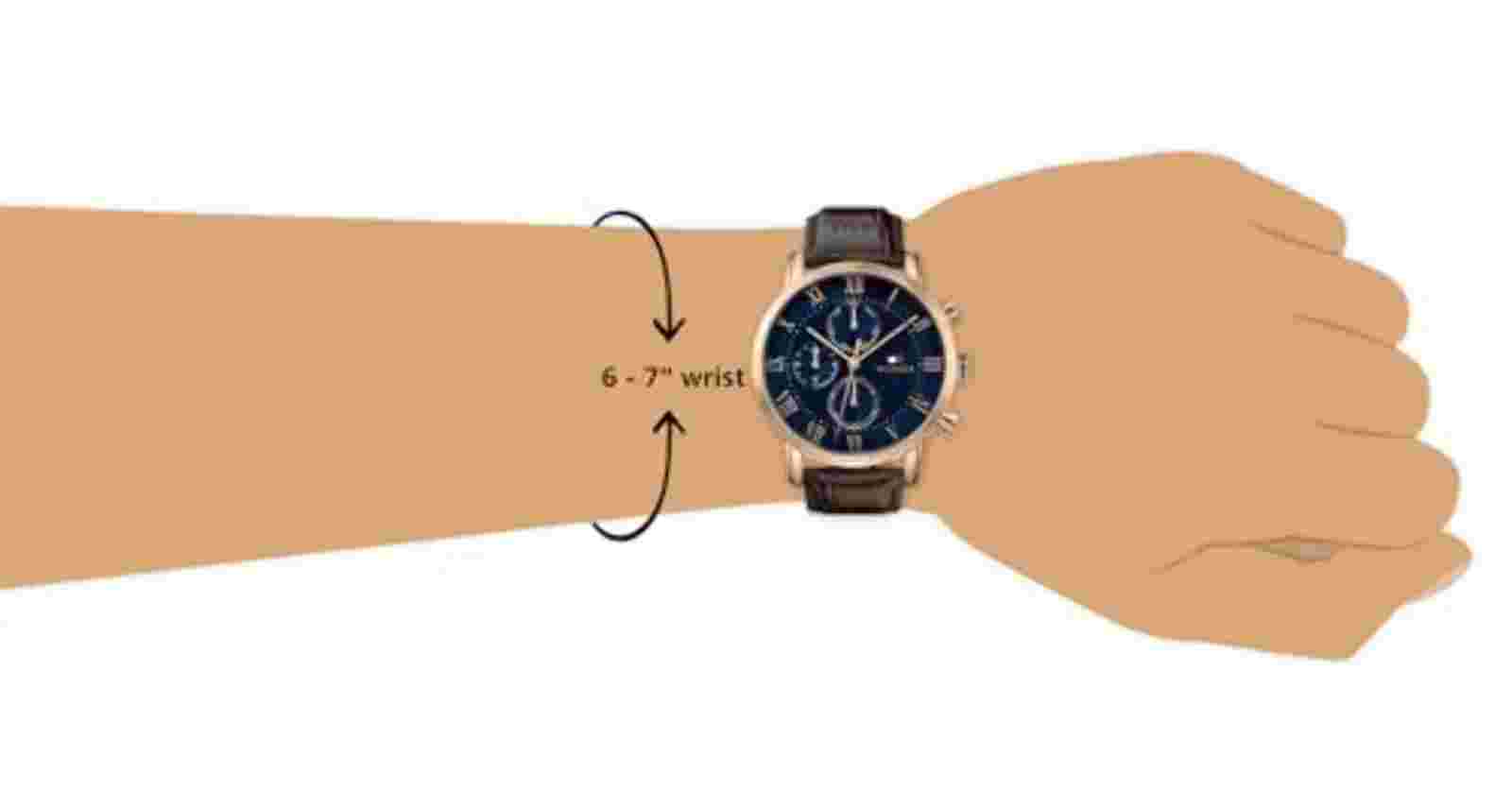 Tommy Hilfiger Quartz Multifunction Blue Dial Leather Strap Watch for Men-NETH17