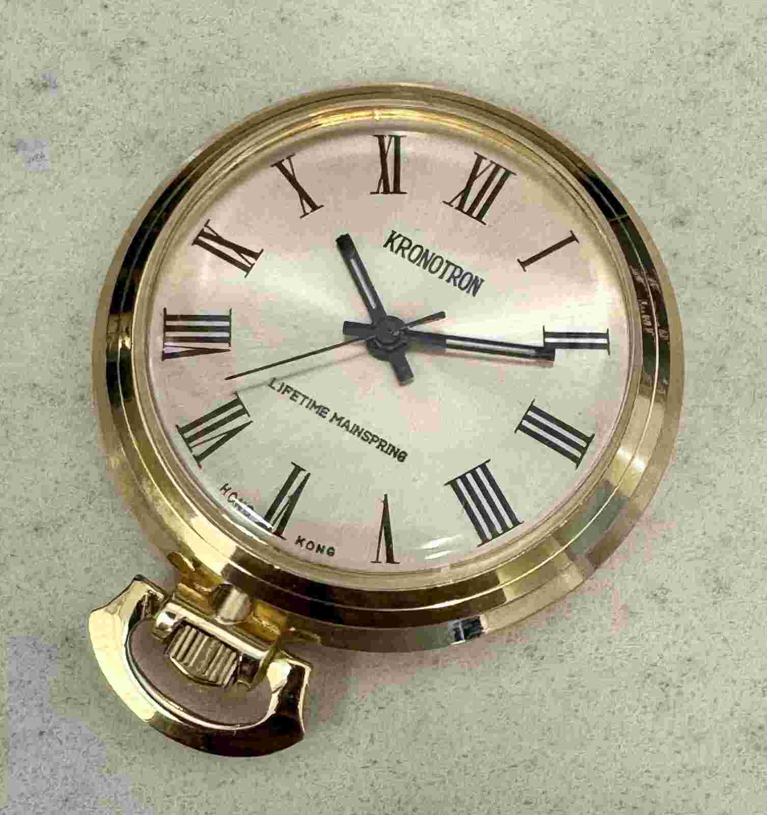 40mm Open Face, VINTAGE Hand Wind KRONOTRON Pocket Watch - RUNNING GREAT