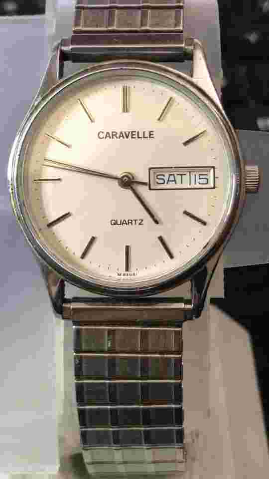 Caravelle Bulova 33mm Day/Date Swiss Movement Quartz Men's Watch, Run (Lot2411)
