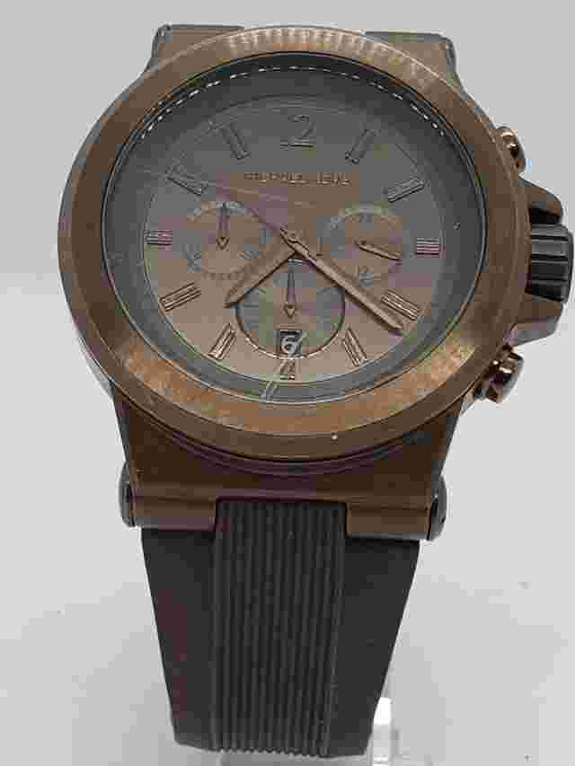 Mens Michael Kors Dylan Brown Chronograph Watch MK8216 Needs A Battery