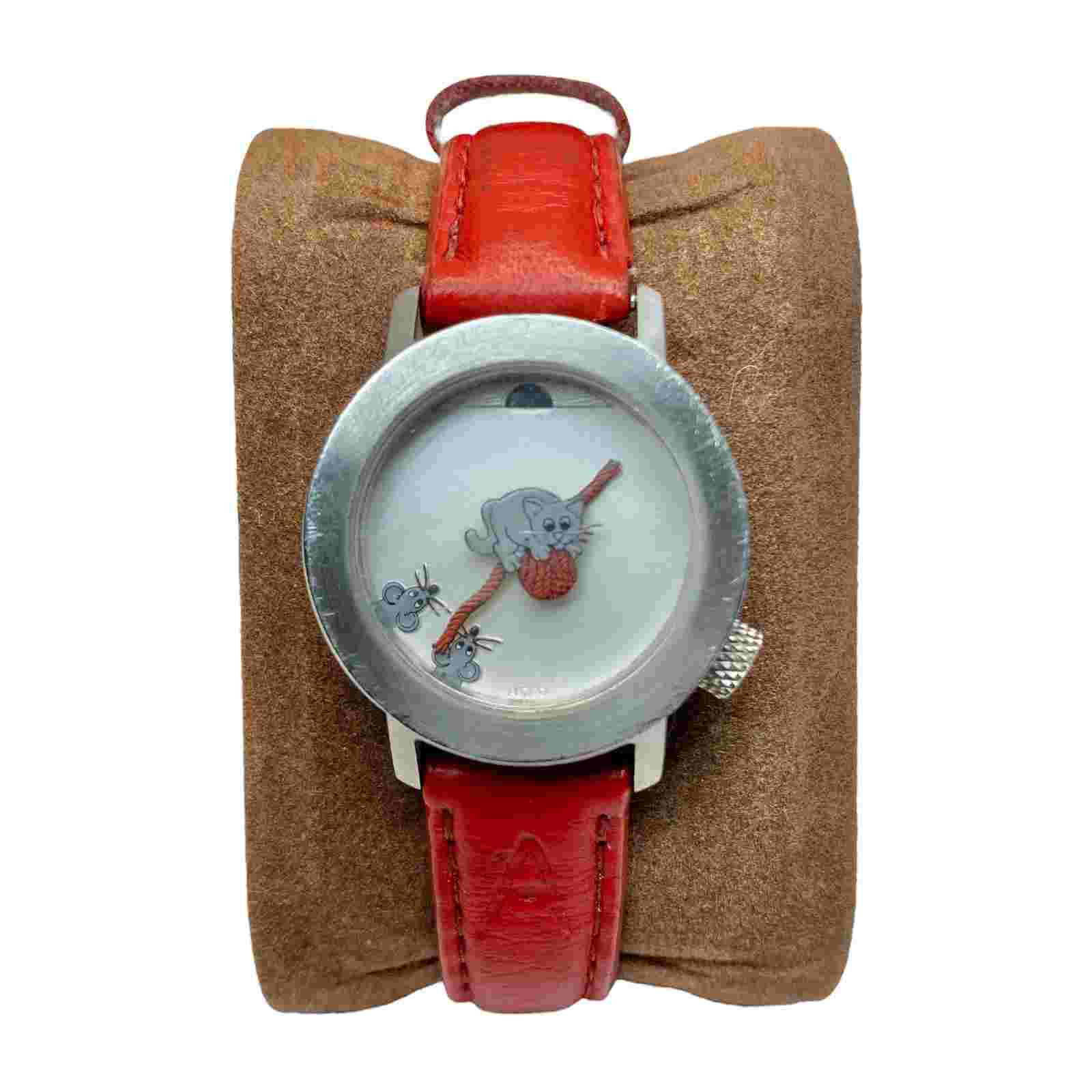 Akteo Cat Lady Watch (Red) Thematic Design Jean-Christophe MARESCHAL RARE HTF!