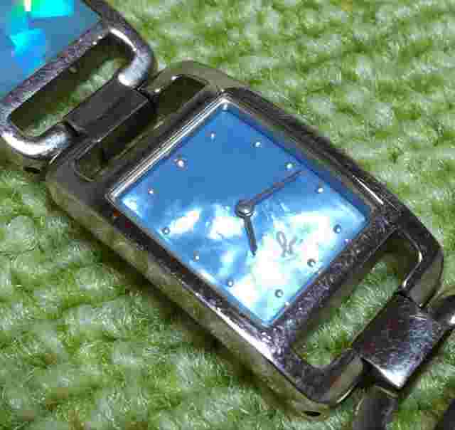 Agnès B Women's Quartz Watch Blue Dial Silver Bracelet Clean Condition 30mm