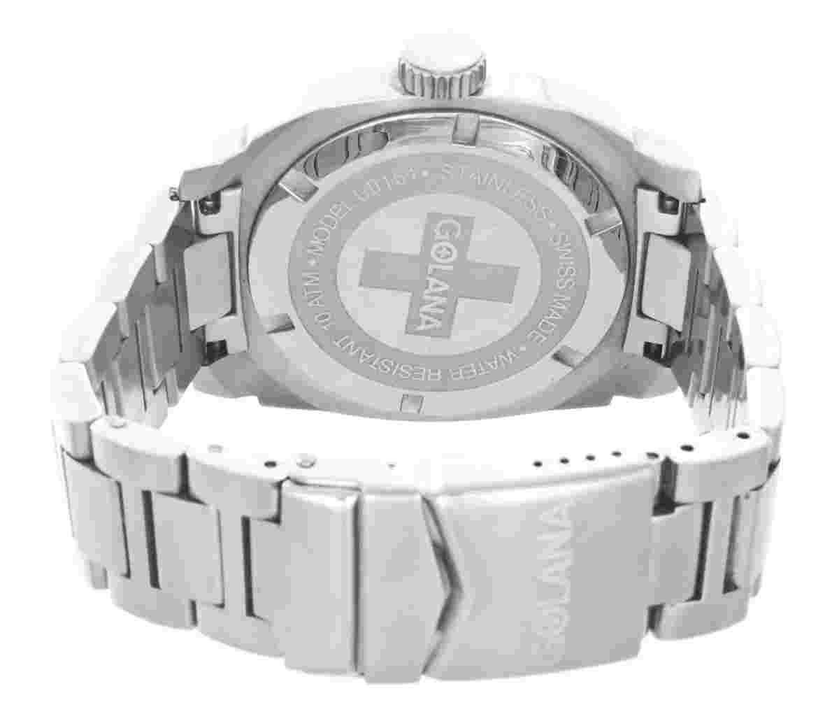Golana Men's Aero Pro 100 Black Dial Stainless Steel Strap Watch G0161