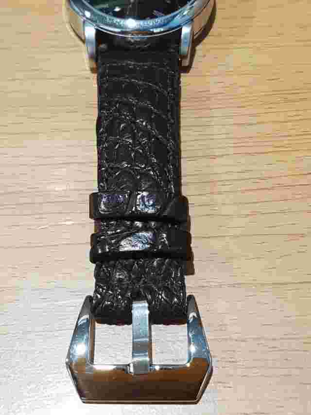 Amadeus Automatic Complex Mutifunction Watch Dual Time Genuine Crocodile Leather