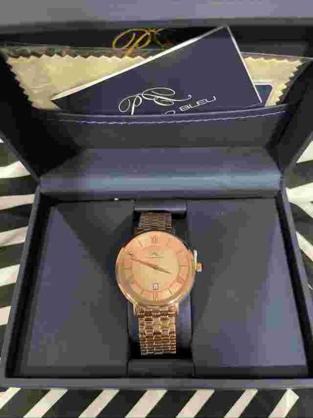 Reloj de lujo fino de aceroinoxidable para mujer Porsamo Bleu Antonia,color Rosa