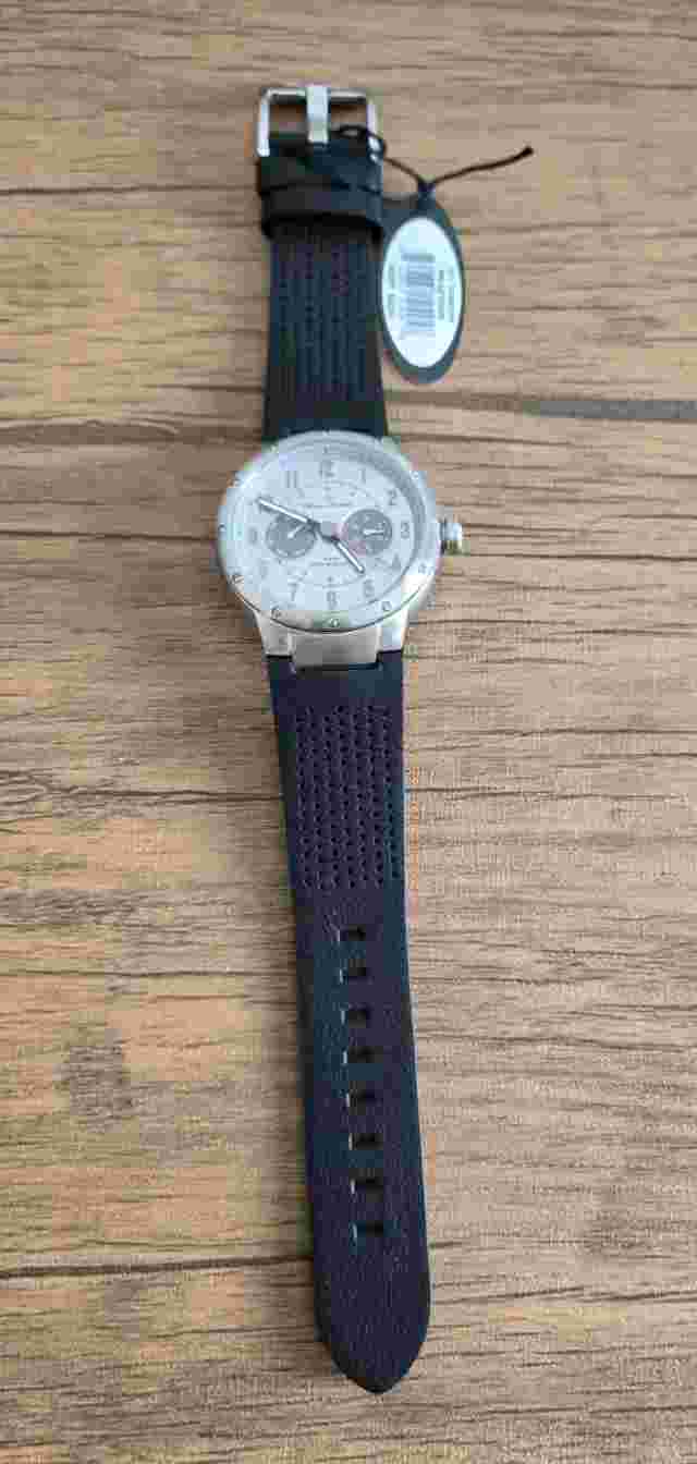 Charles Hutton Newport Pagnell Gray Sunray VH64 Quartz Day Date 42mm Leather