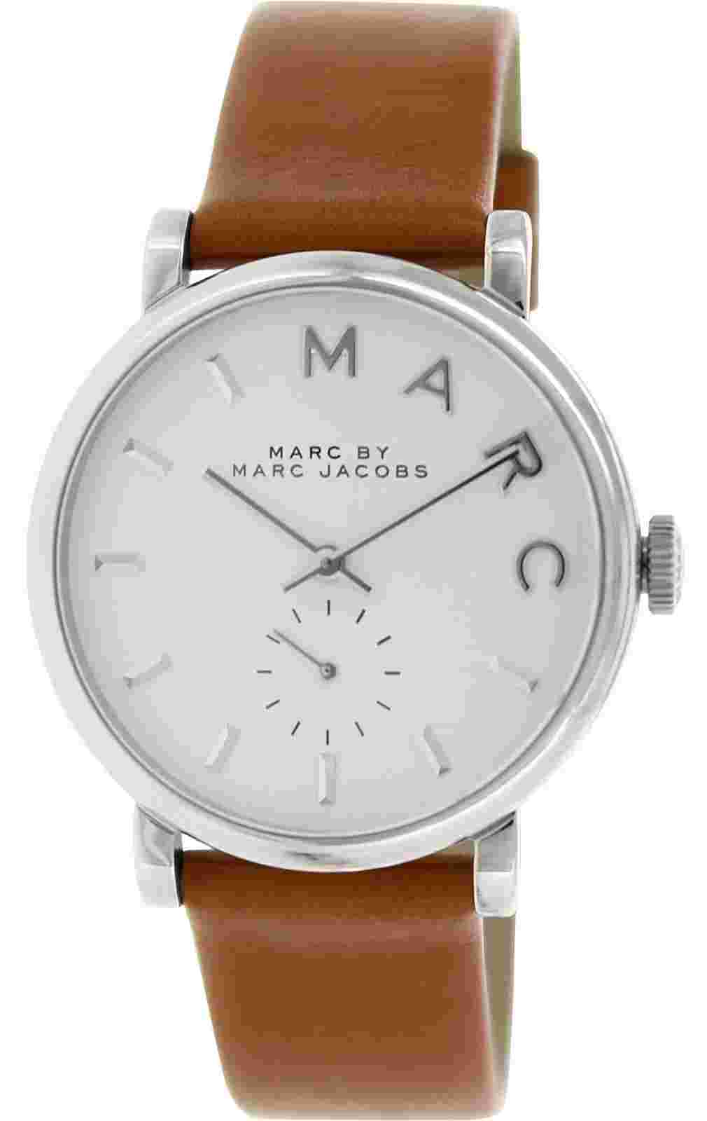 Marc by Marc Jacobs Baker White Dial Brown Strap Women's Watch MBM1265