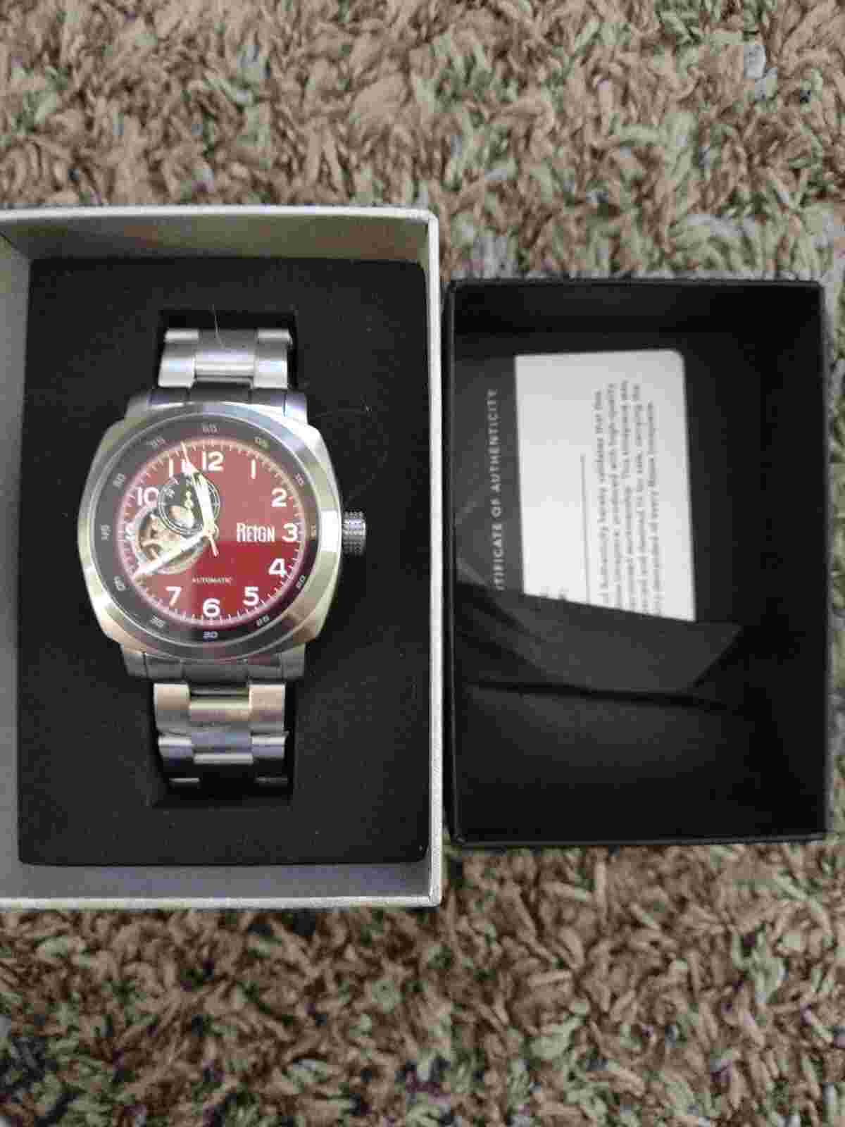 Reign Watch. Brand New In Box With COA.  Red Face Beautiful Watch Over $550...