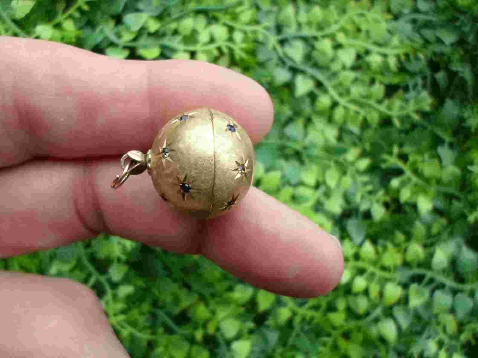 Vintage KELBERT - ball orb ornament theme - PENDANT necklace WATCH - "as-is"