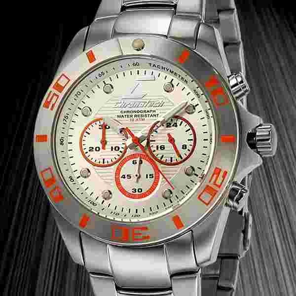Chronotech European Designer Chronograph Mens Watch / MSRP $1,200.00