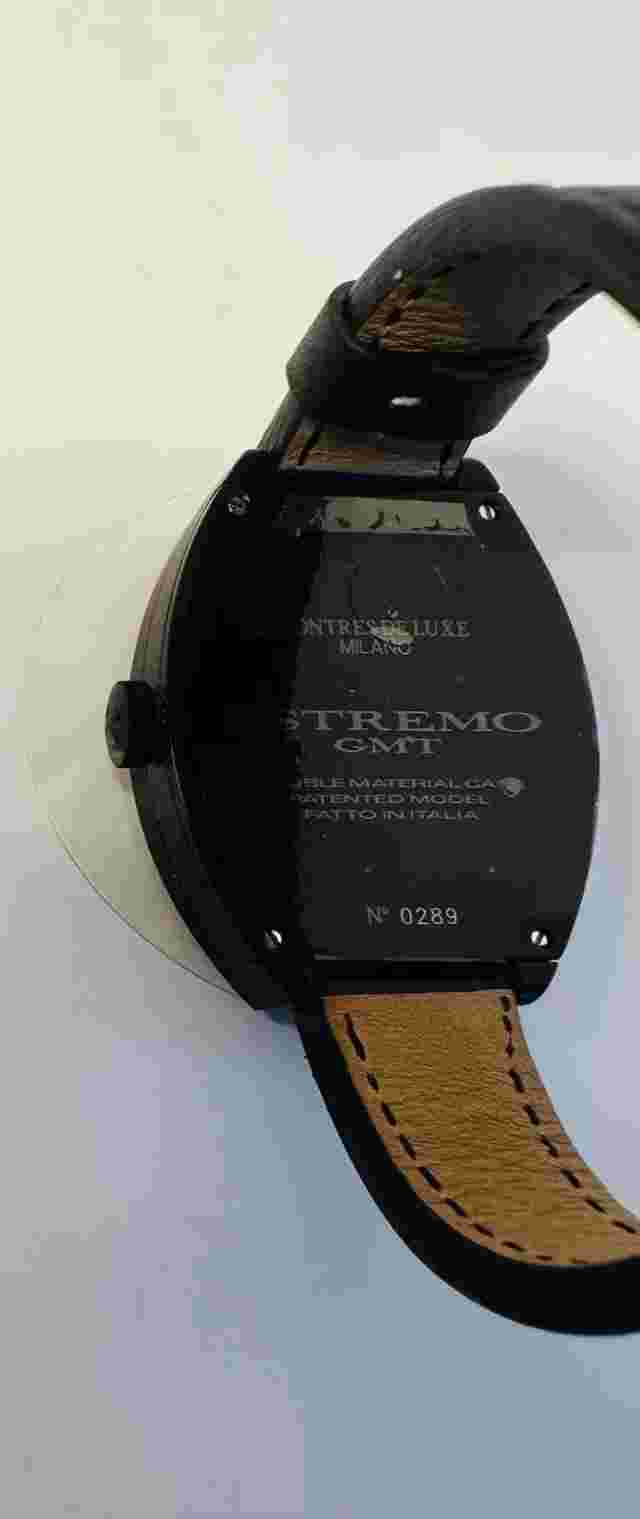 Montres De Luxe Watch Estremo gmt Ladys Steel black Dial Date