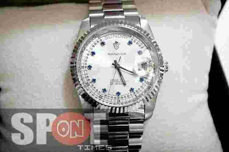 Sandoz Diamond and Roman Numerals Hour Marker Automatic Men's Watch 8732D-34-8