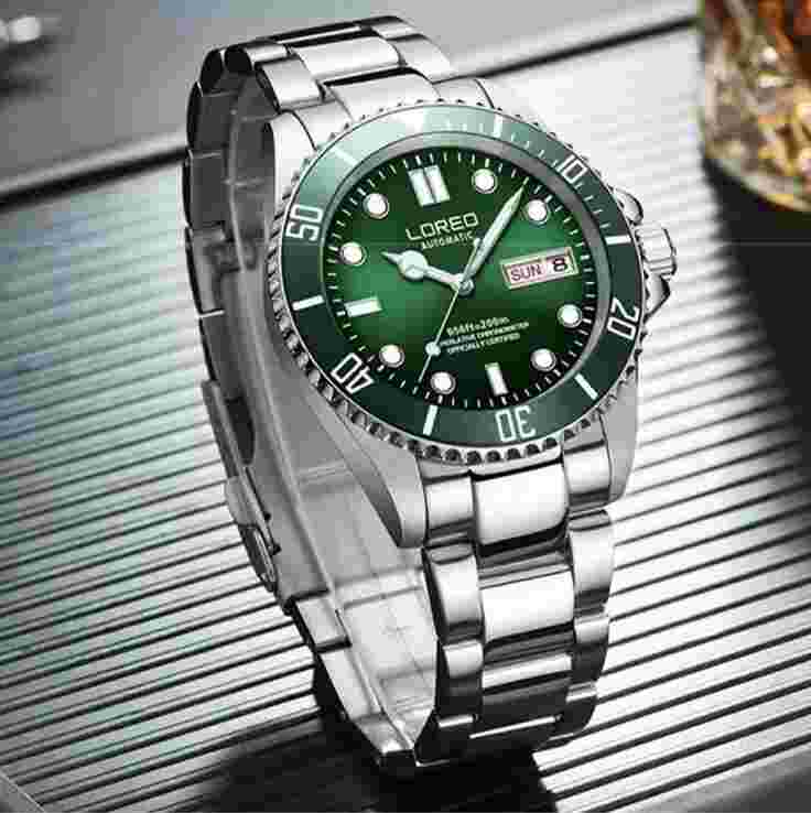 Men's Automatic Mechanical Watches Sapphire Glass Rotating Bezel 200M Waterproof