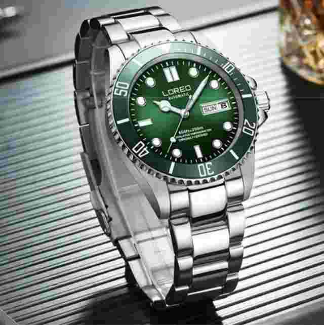 Men's Automatic Mechanical Watches Sapphire Glass Rotating Bezel 200M Waterproof