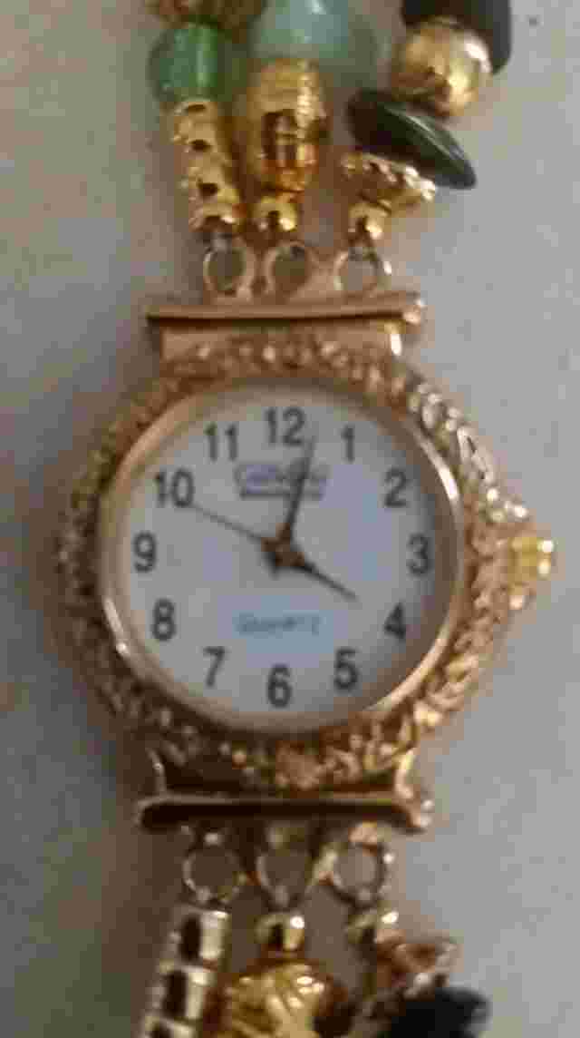 GIOVANNI Beverly Hills Glamorous Beaded Bracelet Watch Rare